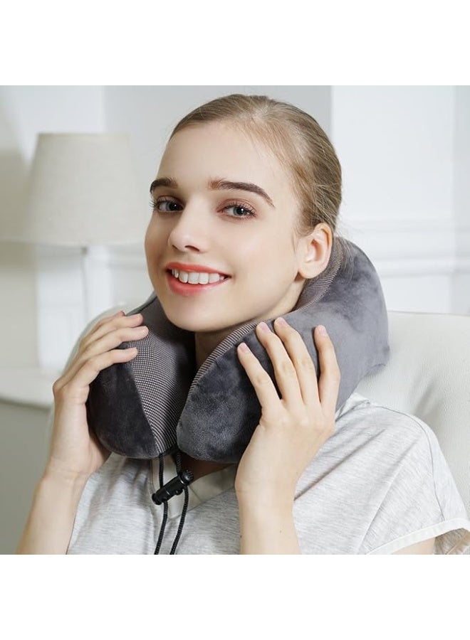 Memory Foam Travel Neck Pillow for Head and Neck Support During Sleep and Rest - Image 4